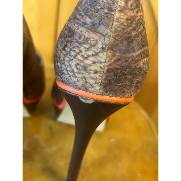 JUST FABULOUS Size 8 5.25" Heel 1.5" Platform Cork Shoes - Picture 5 of 9